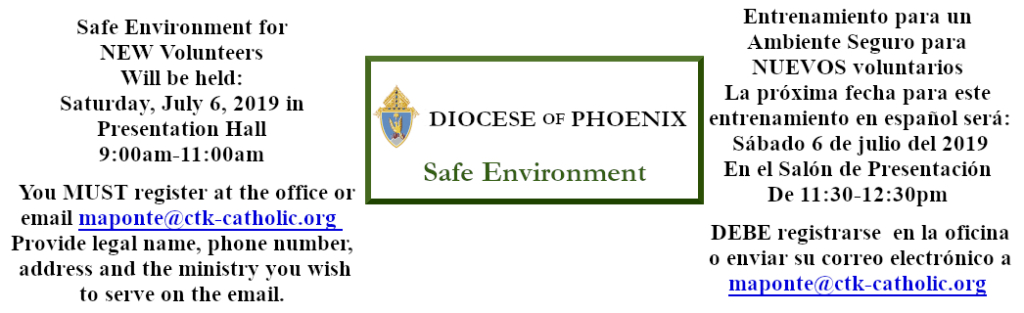 Safe Environment Training | Christ the King Roman Catholic Church